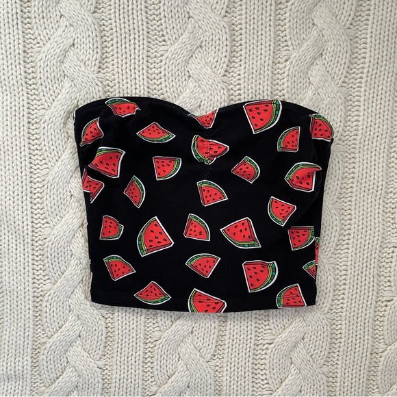 Garage Watermelon Pattern Bandeau Top - Picture 1 of 7